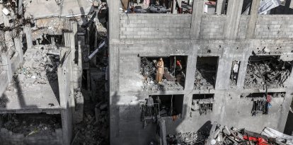 File photo of an attack in Khan Yunis