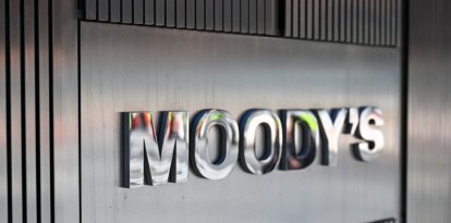 Cartel de Moody's Corporation en su sede central