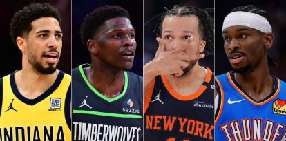 Tyrese Haliburton, Anthony Edwards, Jalen Brunson y Shai Gilgeous-Alexander