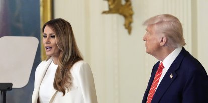Melania y Donald Trump en la Casa Blanca (Archivo)