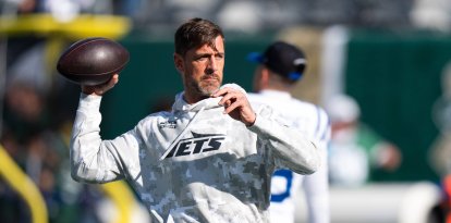 Aaron Rodgers, durante un juego con los New York Jets