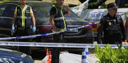 Escena del asesinato de Andriy Portnov en Madrid, España