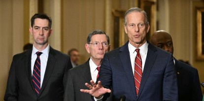 Thune durante una conferencia de prensa en el Senado/ Jim Watson