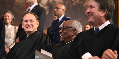 Los jueces de la Corte Suprema durante la inauguración de Trump/ Chip Somodevilla