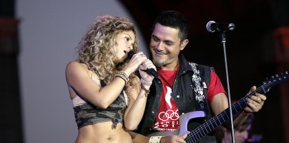 La cantante colombiana Shakira y el cantante español Alejandro Sanz