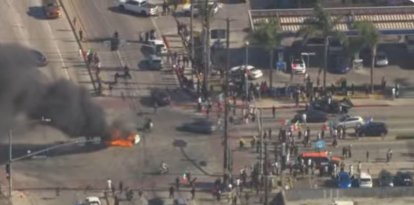 Protesta contra ICE en Los Ángeles