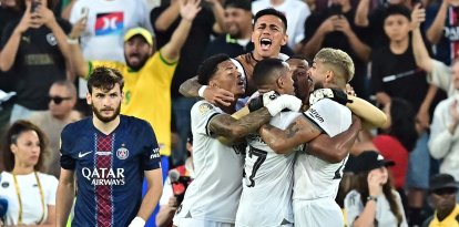 Los jugadores del Botafogo celebran tras el pitido final