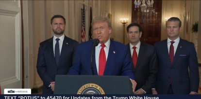 Donald Trump le habla a la nación tras los bombardeos de Irán.
