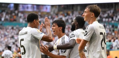El Real Madrid celebra la victoria frente a la Juventus. Mundial de Clubes de la FIFA