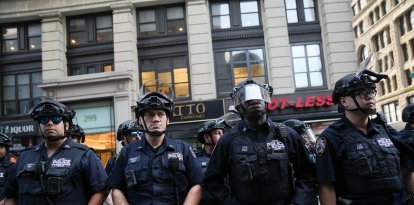 Miembros del Grupo de Respuesta Estratégica (SRG) de la Policía de Nueva York