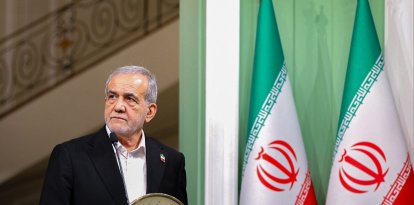 Pezeshkian en una conferencia de prensa/ HO / IRANIAN PRESIDENCY