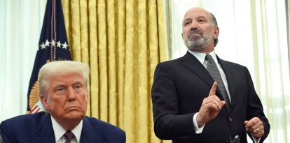 Trump y Lutnick en el Salón Ovál/ Andrew Caballero- Reynolds