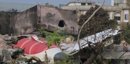 Foto del accidente del Air India Boeing 787