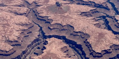 Imagen de archivo con vista aérea del Gran Cañón