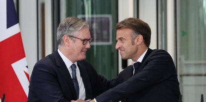 El primer ministro de Reino Unido, Keir Starmer, y el presidente de Francia, Emmanuel Macron