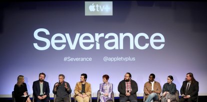 El elenco y la dirección de la serie 'Severance', durante la premier