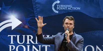 Charlie Kirk en Arizona/ Olivier Touron