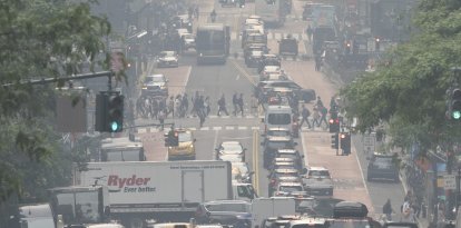 Imágen de un atasco en Nueva York