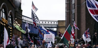 Protestas en Reino Unido-Imagen de Archivo
