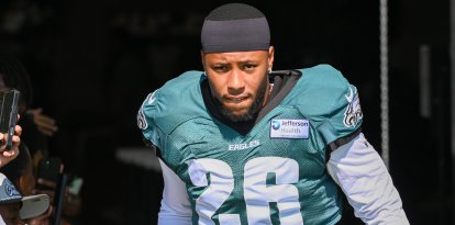 Saquon Barkley (Philadelphia Eagles), tras un entrenamiento