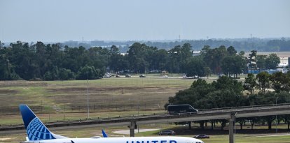 Un avión de United Airlines en el Aeropuerto Intercontinental George Bush