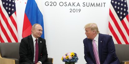 Vladímir Putin y Donald Trump, durante una cumbre en 2019. Imagen de archivo