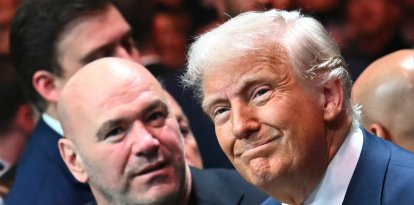 Dana White y Donald Trump, en una pelea de la UFC