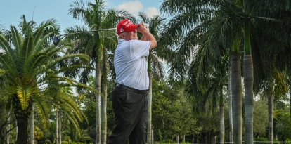 Trump, durante el 2022 LIV Golf Invitational Miami en el Trump National Doral