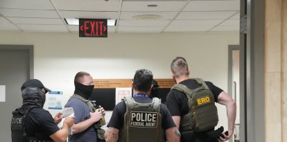 ICE agents during an operation