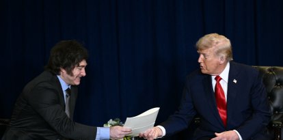 Donald Trump y Javier Milei en la sede de la ONU
