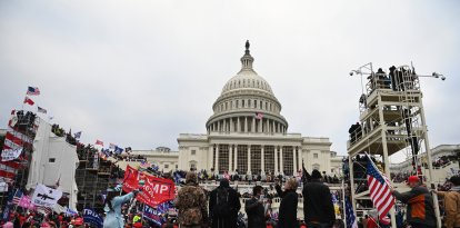 Partidarios de Trump frente al Capitolio el 6 de enero