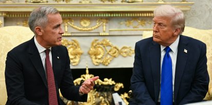 Donald Trump y Mark Carney en el Salón Oval