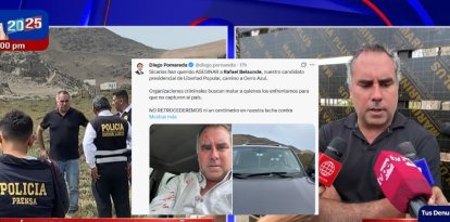 Imágenes de Rafael Belaúnde tras el atentado