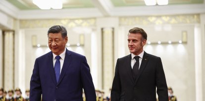 Xi Jinping y Emmanuel Macron