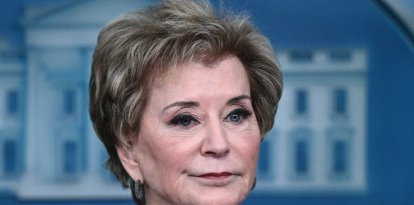 Linda McMahon in the Brady Briefing Room of the White House