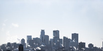 A view of the city skyline on January 30, 2019 in Minneapolis, Minnesota.