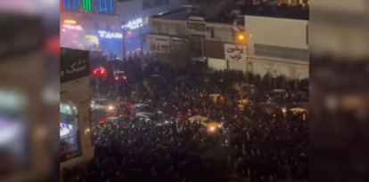 Una imagen de las protestas iraníes compartidas en redes sociales