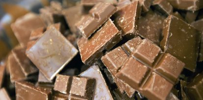 Barras de chocolate en una imagen de archivo