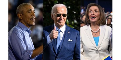 Obama, Biden y Pelosi/ Christian Monterrosa, Roberto Schmidt, Andrew Caballero- Reynolds