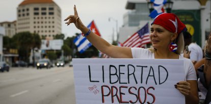 Protesta en Miami contra el régimen cubano (Archivo)