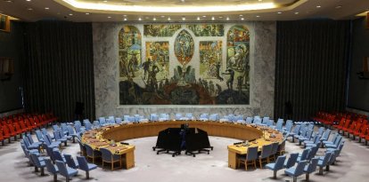 La sala del Consejo de Seguridad de las Naciones Unidas en Nueva York