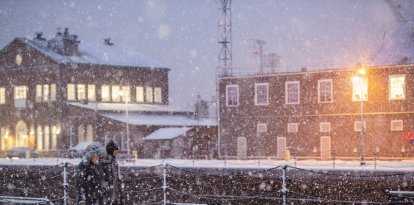 Tormenta invernal en Boston - Imagen de Archivo