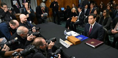 Marco Rubio durante su audiencia en el Senado.