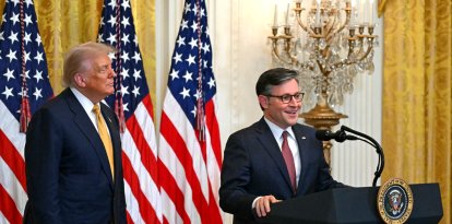 Donald Trump con Mike Johnson en una imagen de archivo