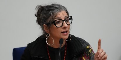 Francesca Paola Albanese participa en la iniciativa pública «Reconstruir la Justicia», promovida por la delegación italiana del Movimiento Global a Gaza (GMTG) y la Flotilla Global Sumud (GSF) con motivo del Día Internacional de Solidaridad con el Pueblo Palestino, en la Facultad de Derecho de la Universidad de Roma Tre, Roma, el 29 de noviembre de 2025.