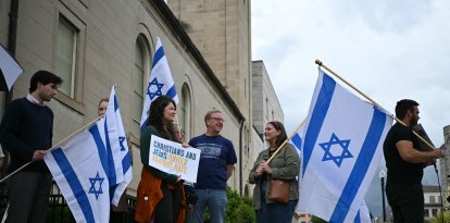 Civiles en una marcha a favor de Israel en Washington DC/ Drew Angerer