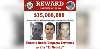 Handout photo published by the US State Department on December 4, 2024, showing a reward poster for the powerful Mexican drug cartel leader Nemesio Oseguera.
Mexico confirmed on February 22, 2026, that soldiers killed a powerful drug cartel leader who was one of the most wanted men here and in the United States. Nemesio Oseguera, the 59-year-old leader of the violent Jalisco New Generation Cartel, was wounded in a clash with soldiers in the town of Tapalpa and died while being flown to Mexico City, the army said in a statement.