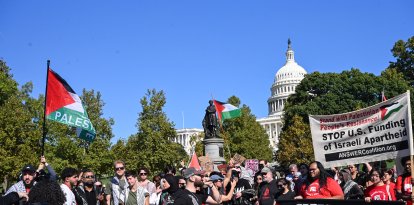 Manifestantes pro-Palestina en DC/ Alex Wroblewski