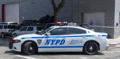 Una unidad de la Patrulla de Carreteras del Departamento de Policía de Nueva York (NYPD) en el distrito de Queens, Nueva York.