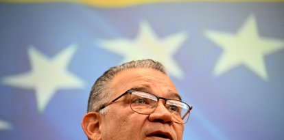 Venezuela's former presidential candidate and recently released political prisoner Enrique Marquez speaks during a press conference in Caracas on February 27, 2026. Venezuelan former presidential candidate Enrique Marquez, recently released from prison, appeared on February 24 in the gallery for honored guests at the US Congress, invited by President Donald Trump as he delivered his State of the Union address. Marquez was among the opposition figures who did not recognize Nicolas Maduros electoral victory in July 2024, a result also rejected by Washington and the European Union. He was detained in January 2025 and remained in prison until early January of this year. (Photo by Juan BARRETO / AFP)